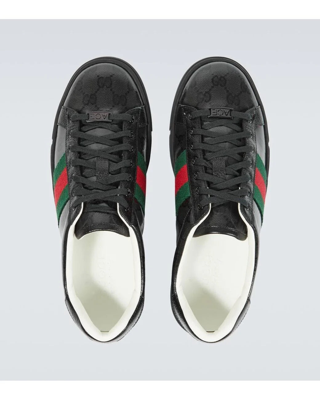 Gucci Ace GG-Crystal Canvas Sneakers - Black